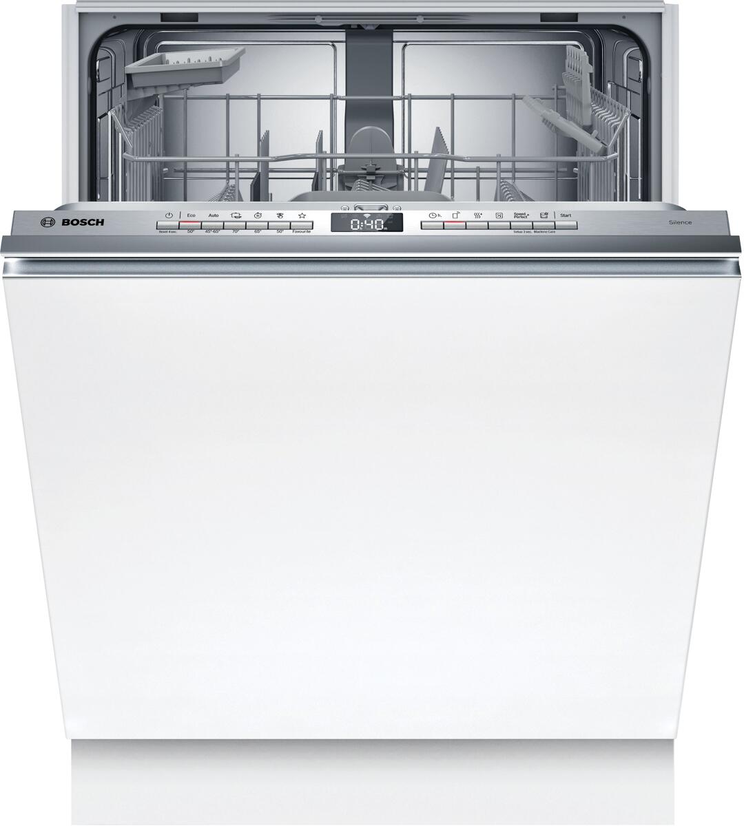 Bosch SBV4HTX14E Serie 4 Vollintegrierter Geschirrspüler, 60 cm breit, 13 Maßgedecke, AquaStop, InfoLight, 6 Programme, WLAN