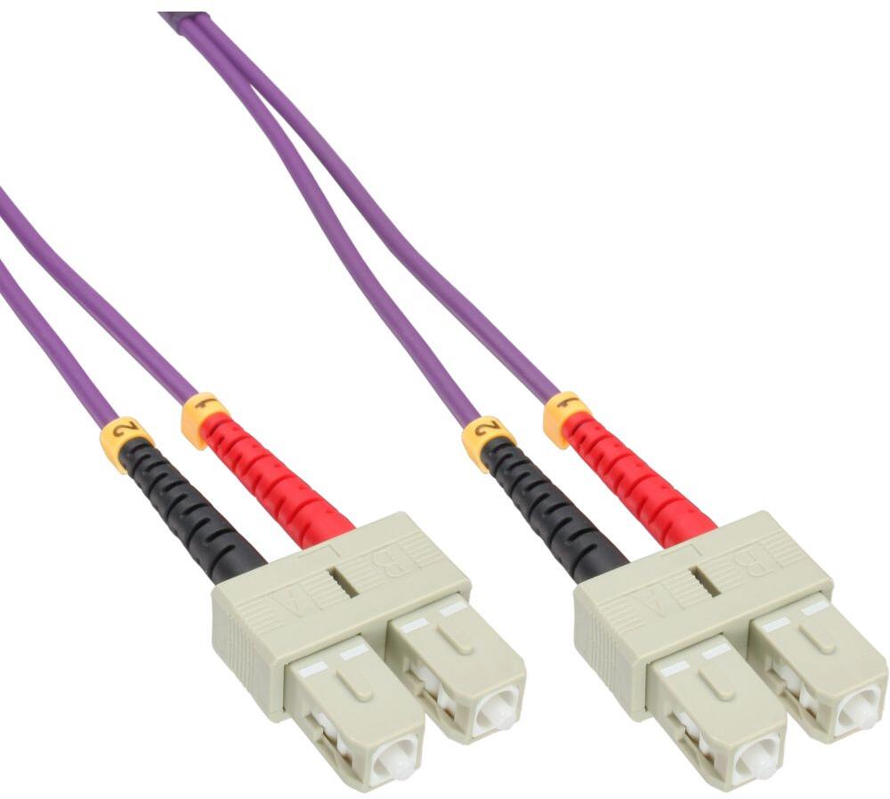 InLine LWL Duplex Kabel, SC/SC, 50/125μm, OM4, 15m (83515P)