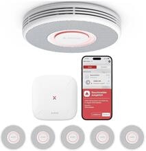 X-Sense XS0B-MR61 RF-Rauchmelder-Set mit WLAN-Basisstation SBS50 und 6x Smart Rauchmelder XS0B-MR, weiß (ZASXS00142WEU)