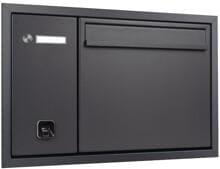 eKey HELLO-Briefkasten Aufputz und ekey sLine Fingerprint, Unterputz, ohne Sprechanlage, anthrazit (204514)