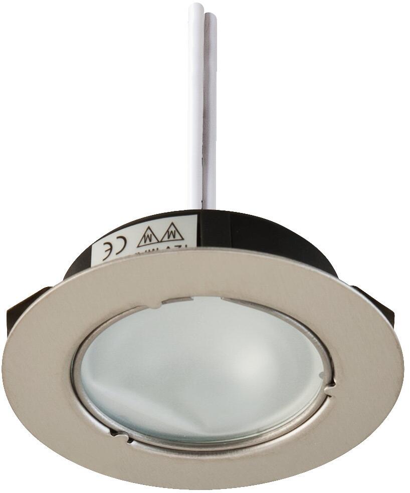 EVN Deckeneinbau, rund, IP20, G4, max. 20W, 12V, Edelstahl-Optik (080010)