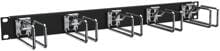 Enoc Querrangierpanel, 1 HE, Metall, Schwarz/Chrom (CPM 01-S)