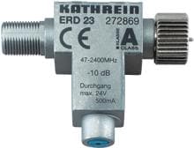 Kathrein ERD23 Dämpfungssteller F, 47-2400 MHz, DC-Durchgang, Einstellbereich: 0,5-10 dB, Schirmklasse A