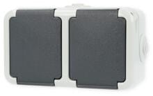 Peha D 6632 WAB Steckdose SCHUKO 2fach, grau (306211)