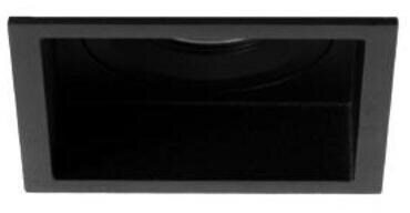 Brumberg M1 Einbaugehäuse, quadratisch, vertieft, mit Modulhalterung bündig, starr, IP44, max. 1x13W, ohne LED-Modul, Aluminium, schwarz (45004180)