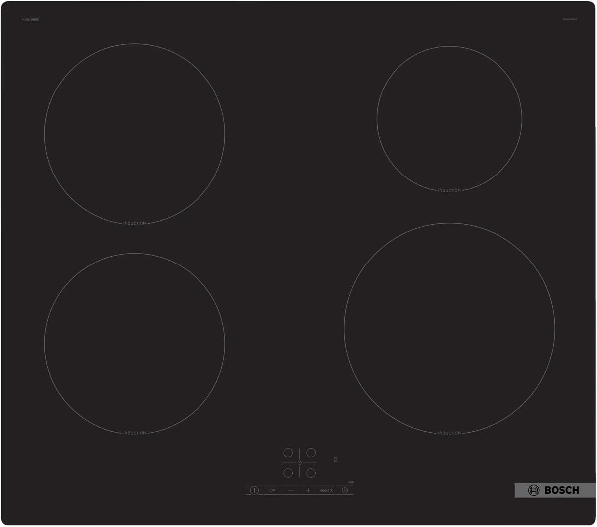 Bosch PIE61RBB5E Autarkes Induktionskochfeld, 59,2 cm breit, 17 Leistungsstufen, Timer, Power Boost-Funktion, Rahmenlos