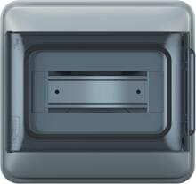 Legrand Plexo S Feuchtraumverteiler, Aufputzverteiler, IP65, IK07, 1-reihig, 8 Module, 200 x 213 x 106mm, Neutralleiter- und Schutzleiter-Klemmenleiste, grau (601888)