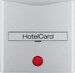 Berker 16401404 Hotelcard-Schaltaufsatz mit Aufdruck und roter Linse, B.7, alu matt, lackiert