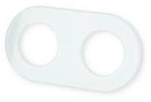 Berker 110209 Glasrahmen, 2fach, Serie Glas, Glas polarweiß