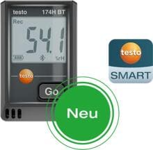 Testo testo 174 H BT Mini-Datenlogger für Temperatur und Feuchte mit App-Anbindung (0572 1743 02)