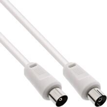 InLine Antennenkabel, 2x geschirmt, >75dB, weiß, 3m (69403)