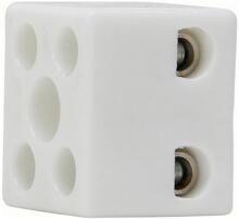 Kopp Keramikklemme, Anschluss für 2x bis 2,5 mm², weiß