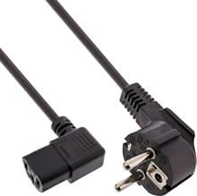 45er B-Pack InLine Netzkabel, Schutzk. gew. / C13 links abgew., schwarz, 1m (B-16752N)