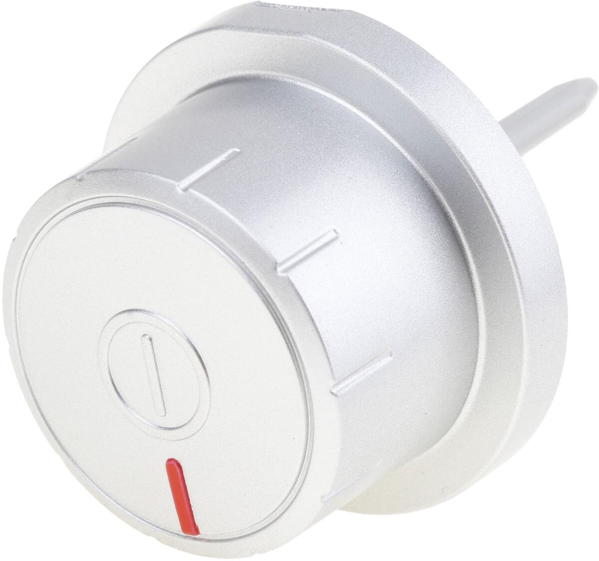 Bosch Siemens 00624105 Drehknopf, Drehregler mit Feder, bedruckt, white-aluminium