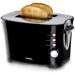 DOMO DO941T Toaster, 2 Schlitz, 850 W, 7 Leistungsstufen, schwarz