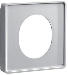 Hager G33747035 Blendenset für Geräteeinbau CEE, 80 mm, lichtgrau