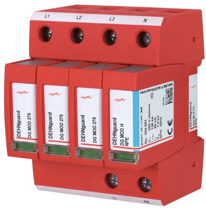 Dehn DG M H TT 275 Überspannungsableiter Typ 2 DEHNguard M H 4-polig für TT- und TN-S-Systeme (952381)