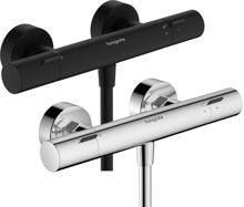hansgrohe Ecostat Fine Duschthermostat Aufputz, Messing, 17 l/min, mit Rückflussverhinderer