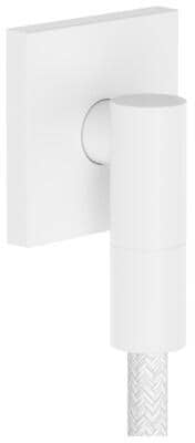 hansgrohe FixFit Fine E Wandanschluss mit Rückflussverhinderer, Metall, Rückflussverhinderer, Mattweiß, (28883700)