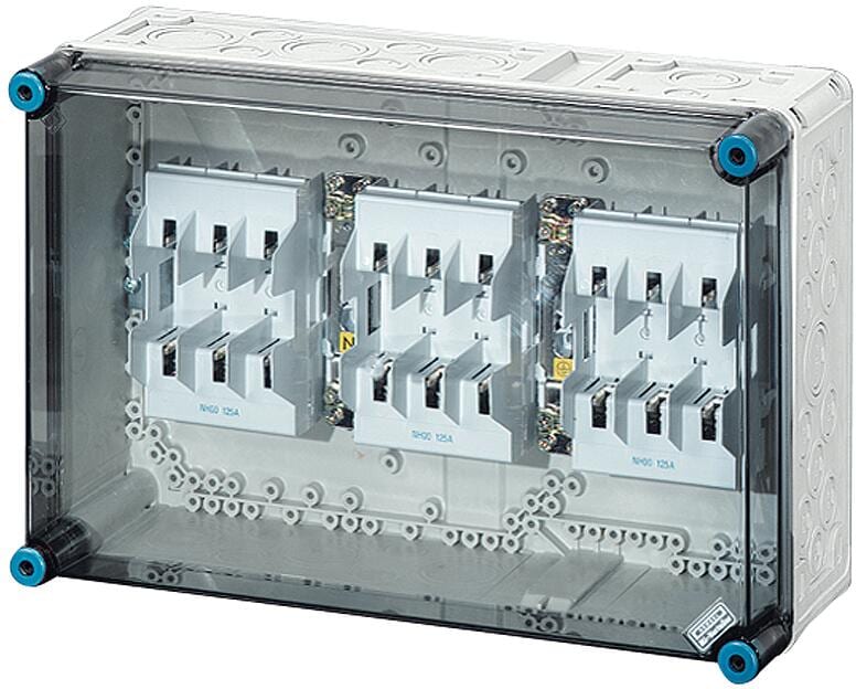 Hensel Mi 4350 NH-Sicherungsgehäuse 3xNH00, 3-Polig, 125A+PE+N