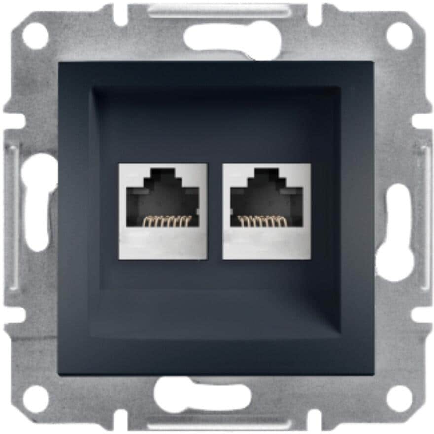 Interra TV/SAT & Datensteckdosen RJ45 Doppel-Datenbuchse CAT6 UTP ...