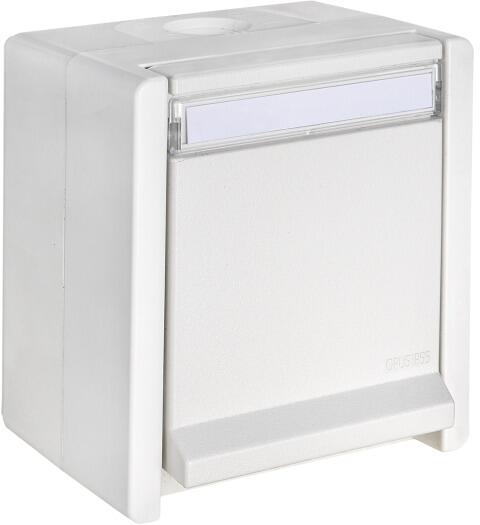 OPUS RESIST Schutzkontakt-Steckdose 1-fach mit Berührungsschutz, Aufputz, reinweiß (755.630.02)