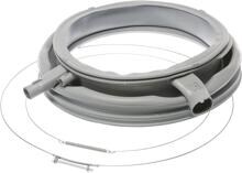 Bosch Siemens 20002385 Fenstermanschette, grau mit Beleuchtungsstutzen + Umpumpstutzen, Fettbeständig / Silikon 20000605