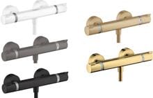 hansgrohe Ecostat Comfort Duschthermostat Aufputz, Messing, 17 l/min, mit Rückflussverhinderer, Polished Gold Optic