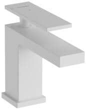 hansgrohe Tecturis E Einhebel-Waschtischarmatur 80 CoolStart mit Zugstangen-Ablaufgarnitur, Messing, 5 l/min, Mattweiß, (73004700)