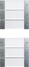 Gira 213626 Wippenset 6fach (3+3) mit Beschriftungsfeld, Klar / Farbe Alu