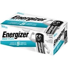 Energizer Max Plus E-Block Alkali-Mangan Batterie, 9V, 20 Stück (E301323200)