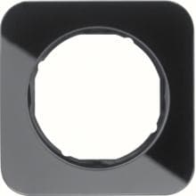 Berker 10112116 Rahmen, 1fach, R.1, Glas, schwarz