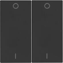 OPUS 55 Flächen-Doppelwippe für BRiDGE und Wandsender-Modul, Symbol I/0, anthrazit-seidenglanz (514.422.51)