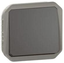 Legrand Plexo New Einsatz Taster Wechselkontakt 10A, Steckklemmen (SL), IP 55, anthrazit (069841L)