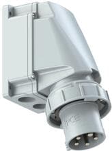 PCE Power Twist CEE-Wandgerätestecker, 63A, 5p, 1h, IP67, rot (535-1)