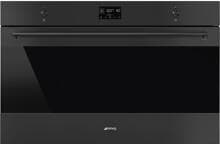Smeg SFP9302TN A+ Einbaubackofen, 89,6 cm breit, 115 L, Pyrolyse, Kindersicherung, 10 Garfunktionen, Schnellvorheizung, schwarzmatt