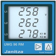 Janitza UMG 96RM-P Multifunktionaler Energieanalysator, 90-277V, 256 MB, RS485 Profibus USB (5222064)