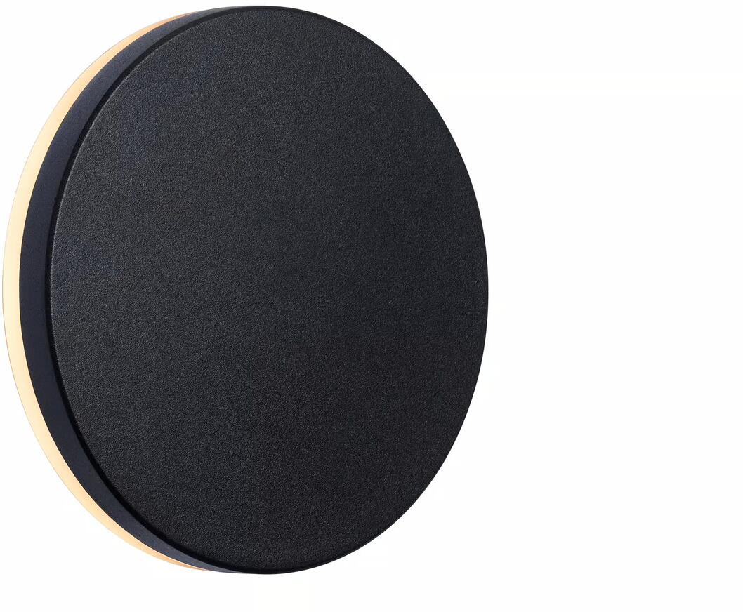 Nordlux Artego Round Wandleuchte, 8W, 468lm, 3000K, schwarz (46941003)