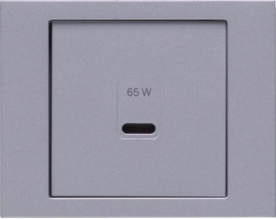 Berker 48607003 Zentralstück für USB Serie K.x, aluminium matt, lackiert