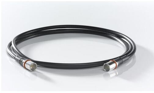 Wisi DS 50 U 0500 Anschlusskabel, F-Quick/F-Quick, 5 m, Klasse A++, 73389, schwarz (DS50U0500)