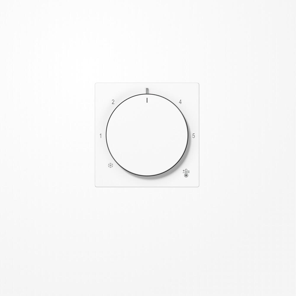 JUNG A1749BFWW Abdeckung für Thermostat, Thermoplast, Serie AS/A, alpinweiß
