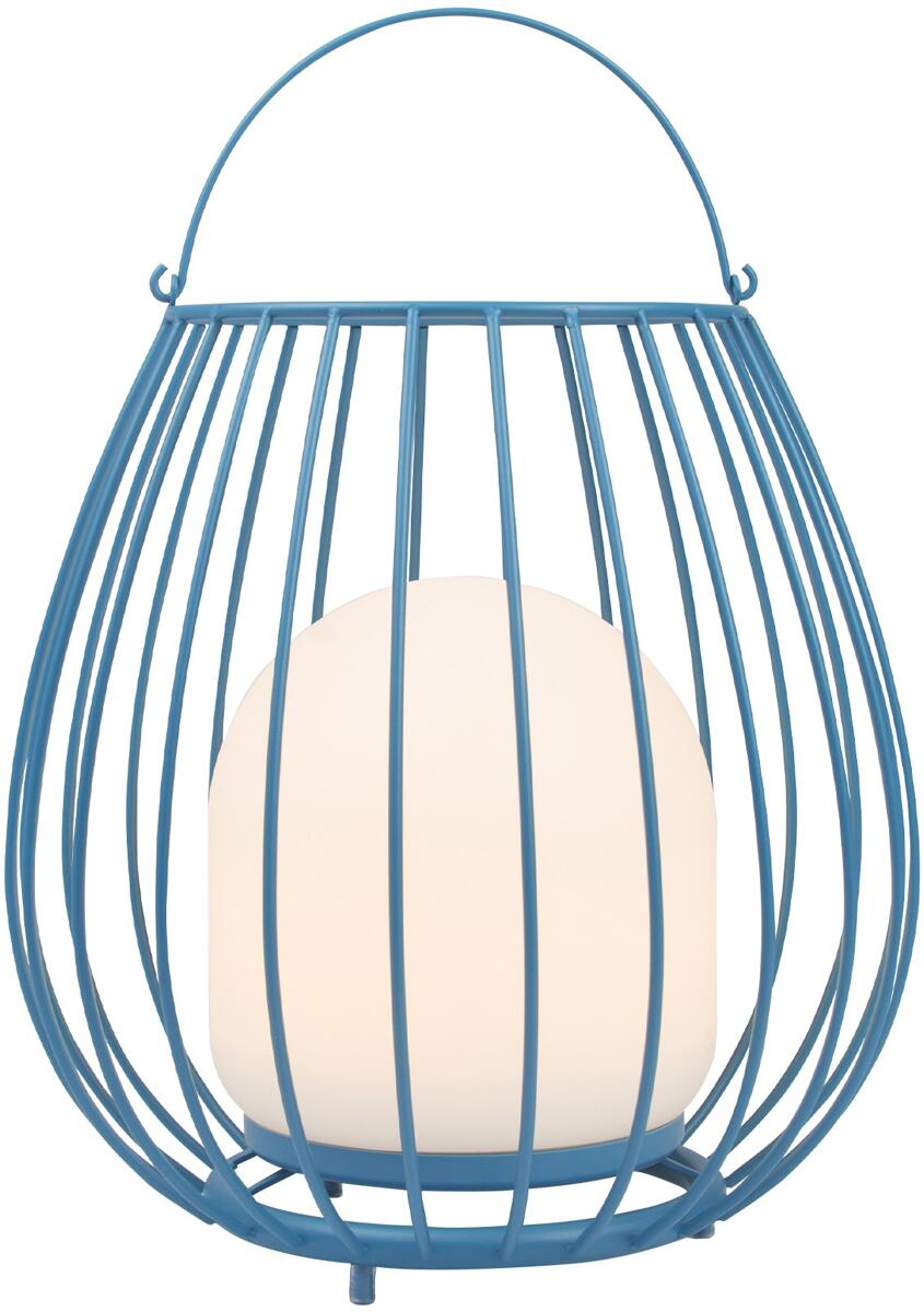 Nordlux Jim To-Go Akkuleuchte, IP54, K 2700, L 300, Metall, blau (2218105006)