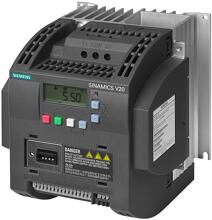 Siemens 6SL3210-5BE24-0CV0 SINAMICS V20 3AC 380-480V -15/+10 % 47-63Hz Nennleistung 4kW mit 150 % Überlast für 60 Sek. integrierter Filter C3 I/O