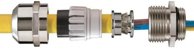 Wiska EMSKV-SET 20 EMV-Z Verschraubung, IP68, Messing, M20x1,5, 6-13 mm (10101543)