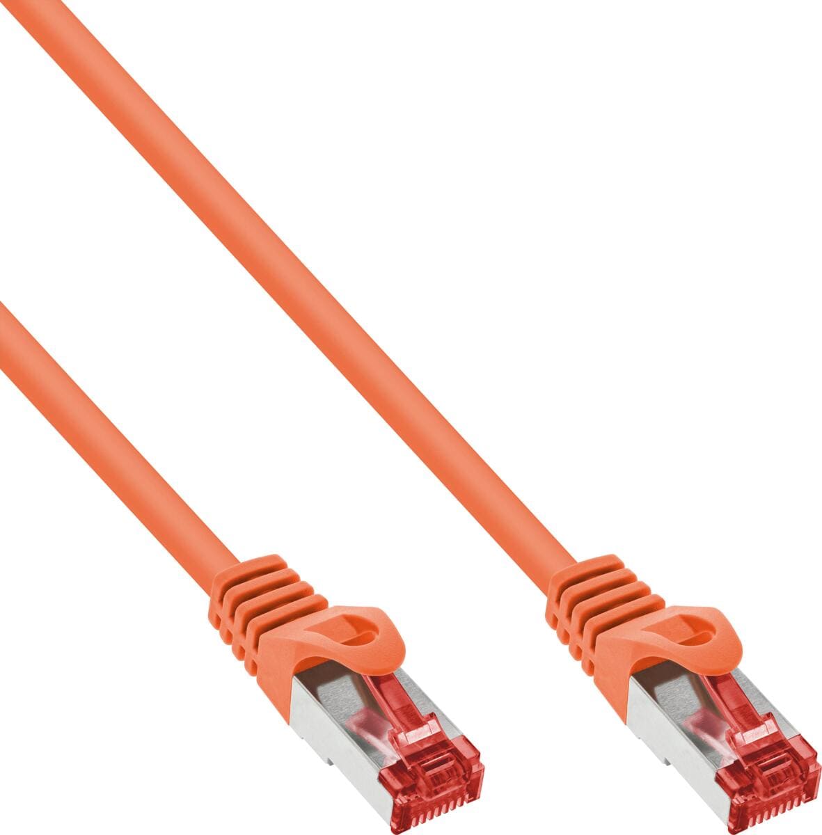 InLine Patchkabel, S/FTP (PiMf), Cat.6, 250MHz, PVC, Kupfer, orange, 25m (76425O)