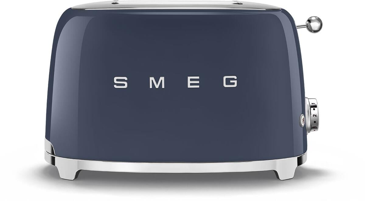 Smeg TSF01NBEU 50"s Style Toaster, 950 W, 2-Schlitze, 6 Röststufen, navy blue