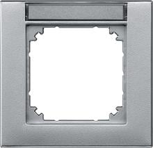 M-PLAN-Rahmen, 1fach beschriftbar, Aluminium matt, Merten 476160