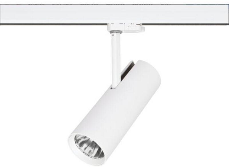 Brumberg MINI LED-Schienenstrahler 230 V AC, 50 Hz, 23W, CRI > 90, 36°, 3500K, rund, weiß stuktur (88394185)
