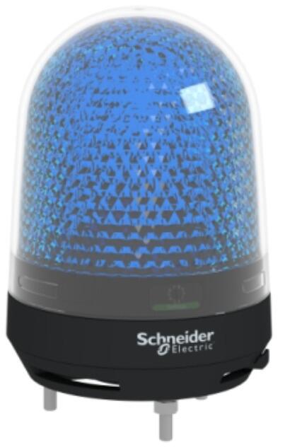 Schneider Electric Drehspiegelleuchte, Harmony XVR, 100mm, blau, integrierte LEDs, mit Buzzer, 12-24V DC (XVR3B06S)