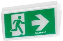 Brumberg RESCUE ONE LED-Rettungszeichenleuchte, EKW 32m, IP54, Nennbetriebsdauer 3/8h, Decken- oder Wandanbau, weiß/grün (79030004)